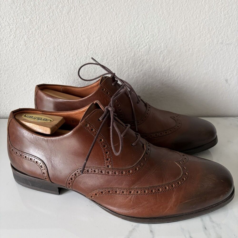 Wolf & Shepherd Mens Wingtip Oxfords Size 10.5 A Brown